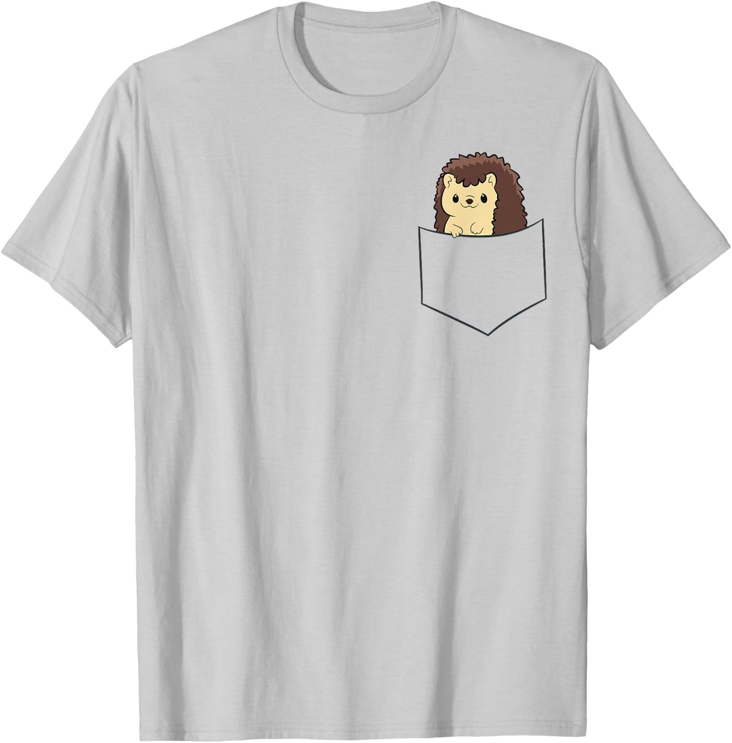 Cute Baby Hedgehog In The Pocket Hedgehogs T-Shirt - T-Shirt | Ash