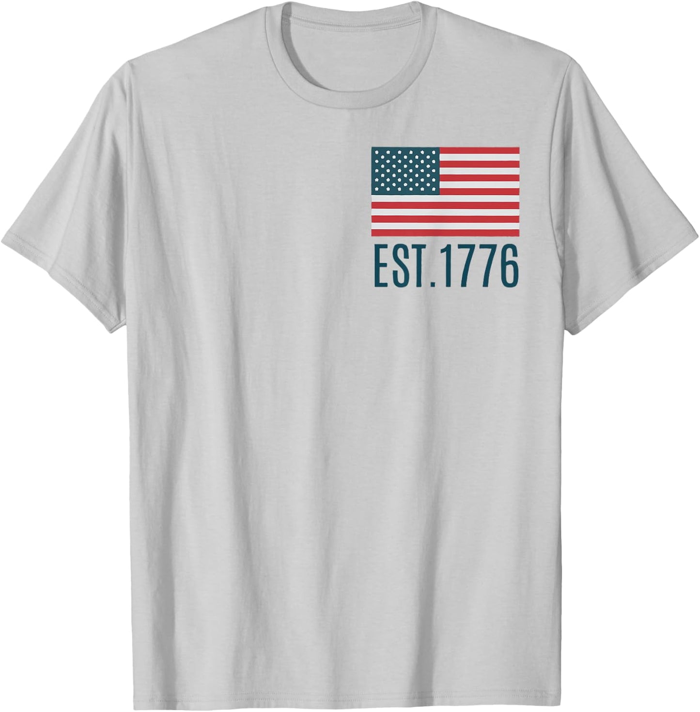 (2sided Front+Back) Land of the free because of the brave T-Shirt - T-Shirt | Ash