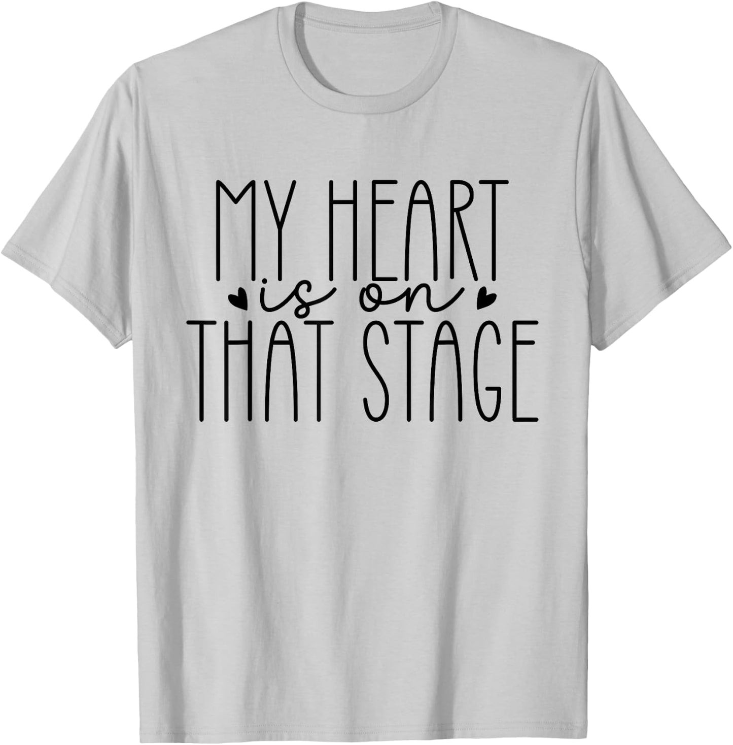 Retro Dance Mom My Heart Is On That Stage Dance Recital T-Shirt - T-Shirt | Ash