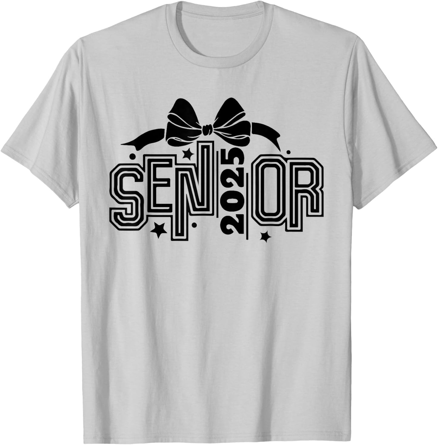 Senior 2025 Coquette Pink Bow Class of 2025 back to school T-Shirt - T-Shirt | Ash