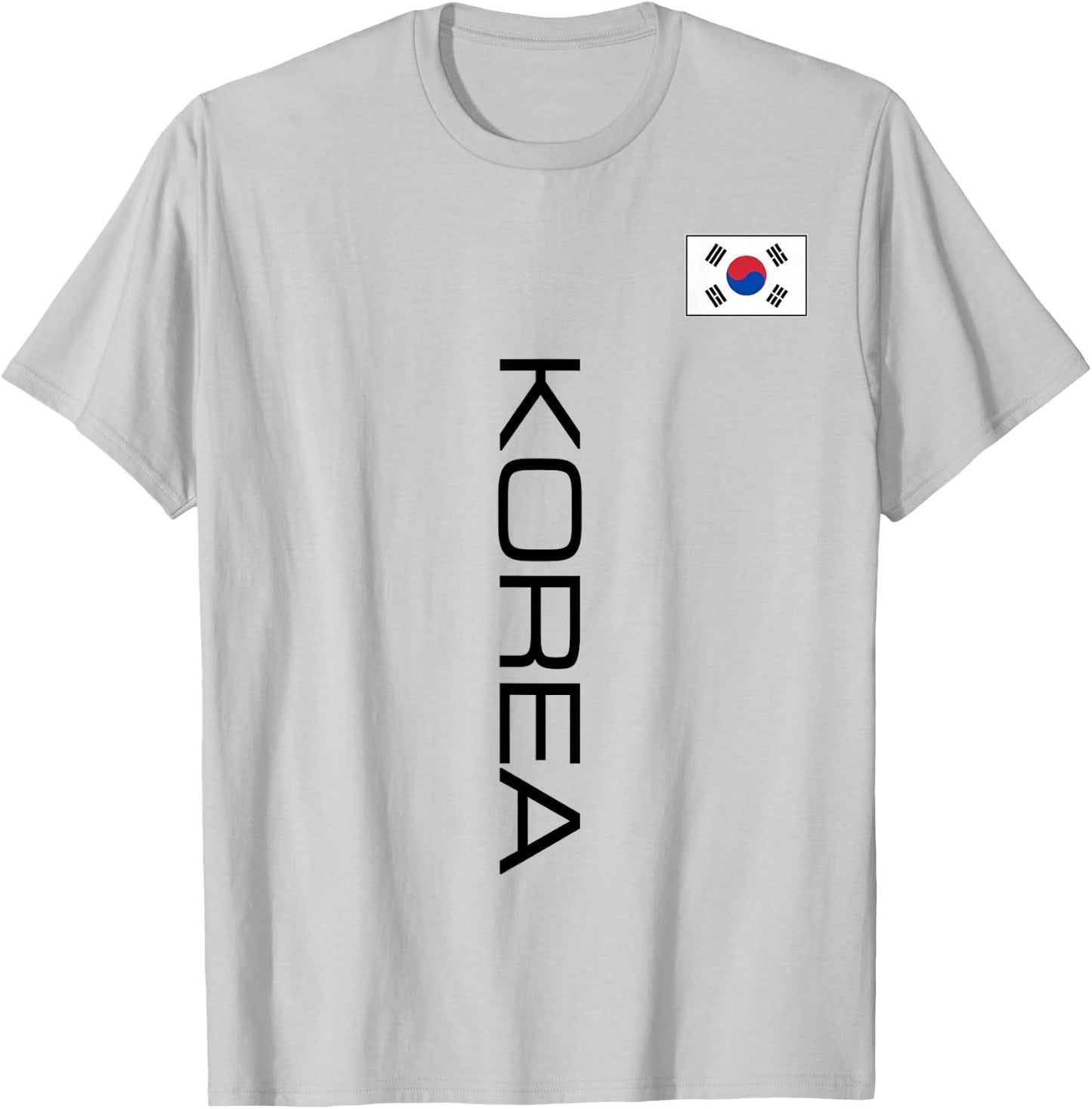 South Korea Flag Sports Athletic Jersey Vertical Style T-Shirt - T-Shirt | Ash