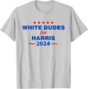 White Dudes For Harris 2024 Karens for Kamala T-Shirt - T-Shirt | Ash