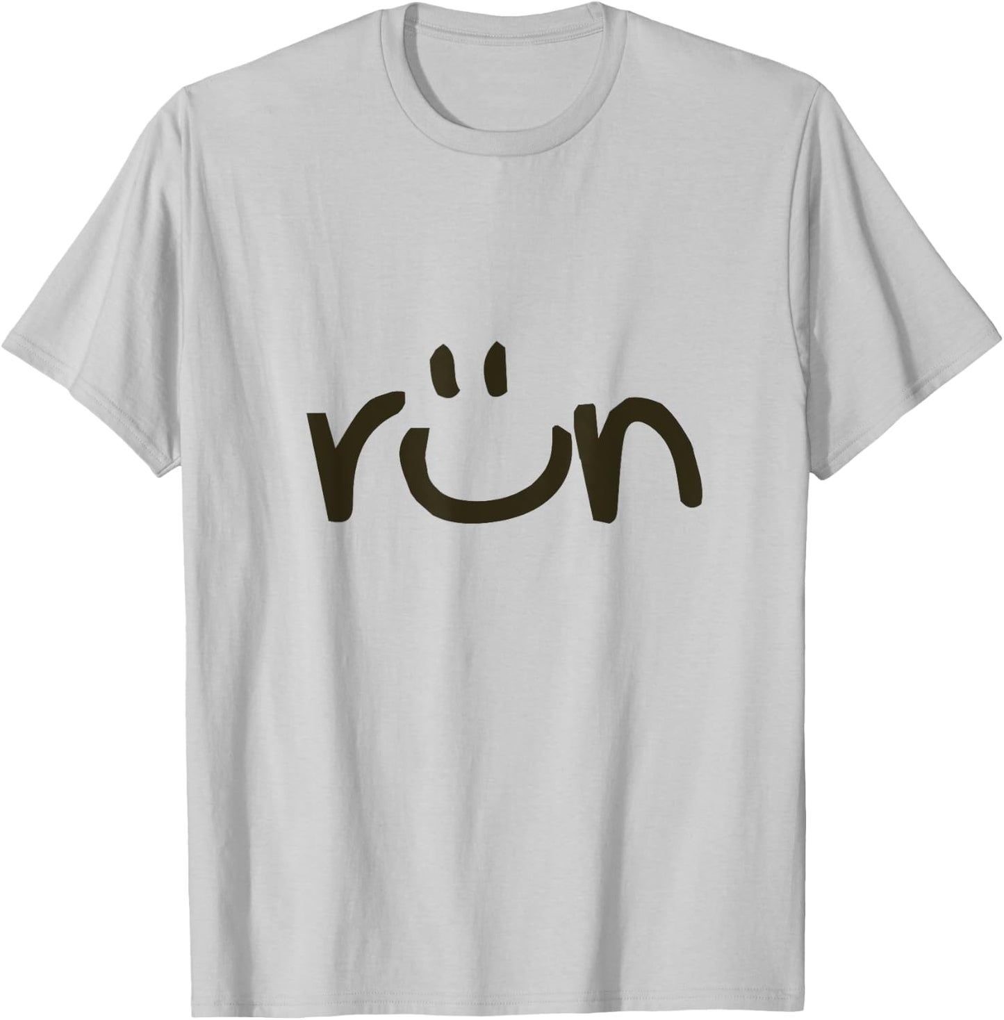 RUN SMILE Love Running Jogging T-Shirt - T-Shirt | Ash