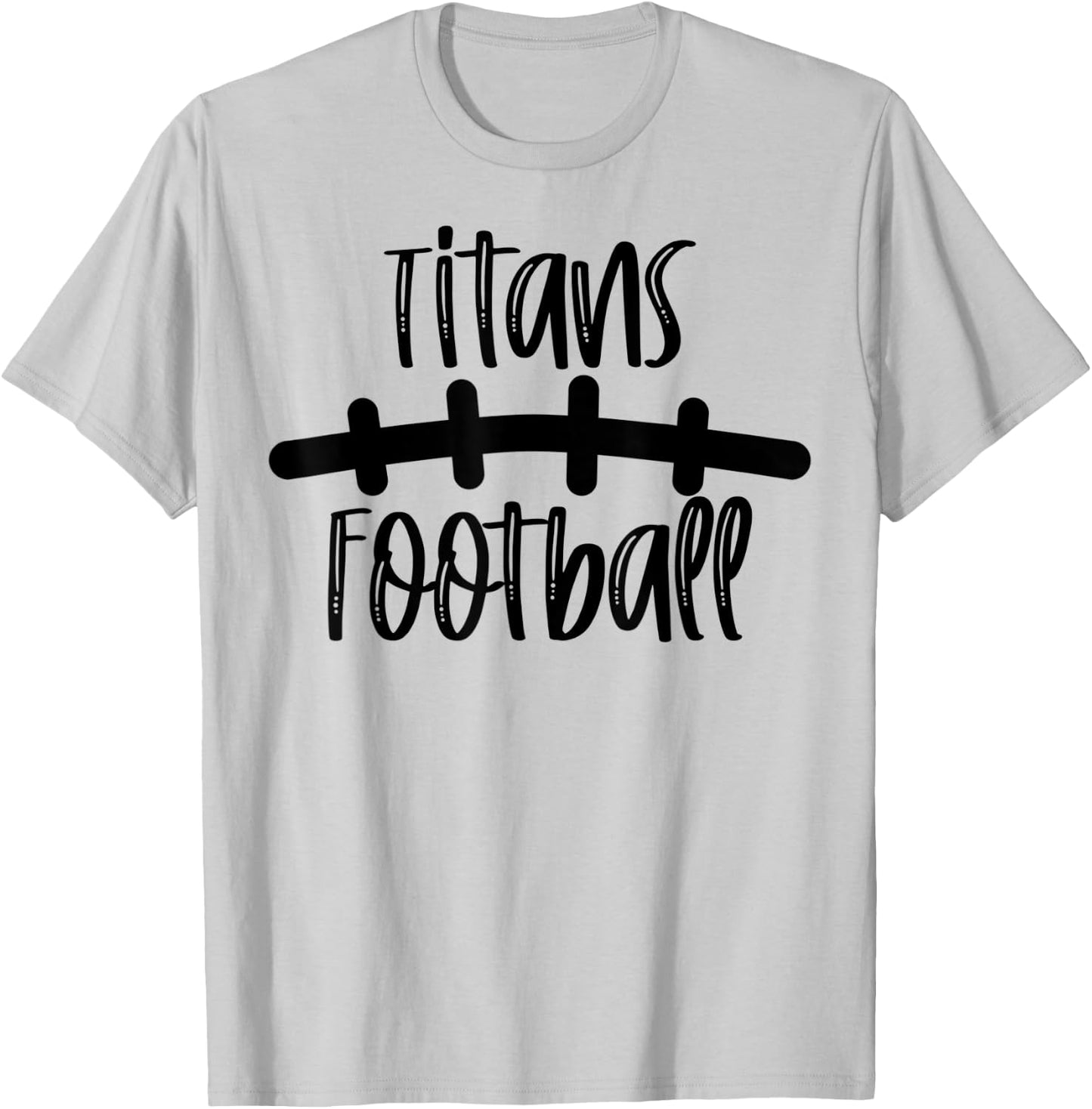 Titans Football School Spirit Team Mascot Game Night T-Shirt - T-Shirt | Ash