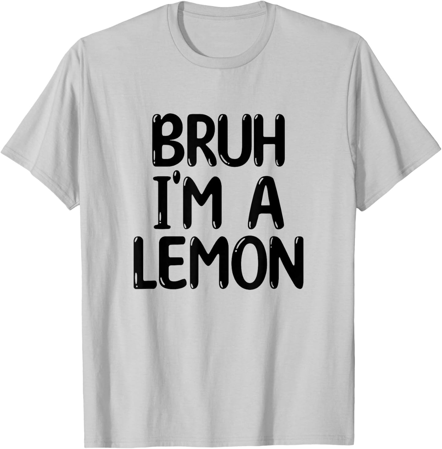 Bruh I'm A Lemon Funny Halloween Costume Men Women Boy Girl T-Shirt - T-Shirt | Ash
