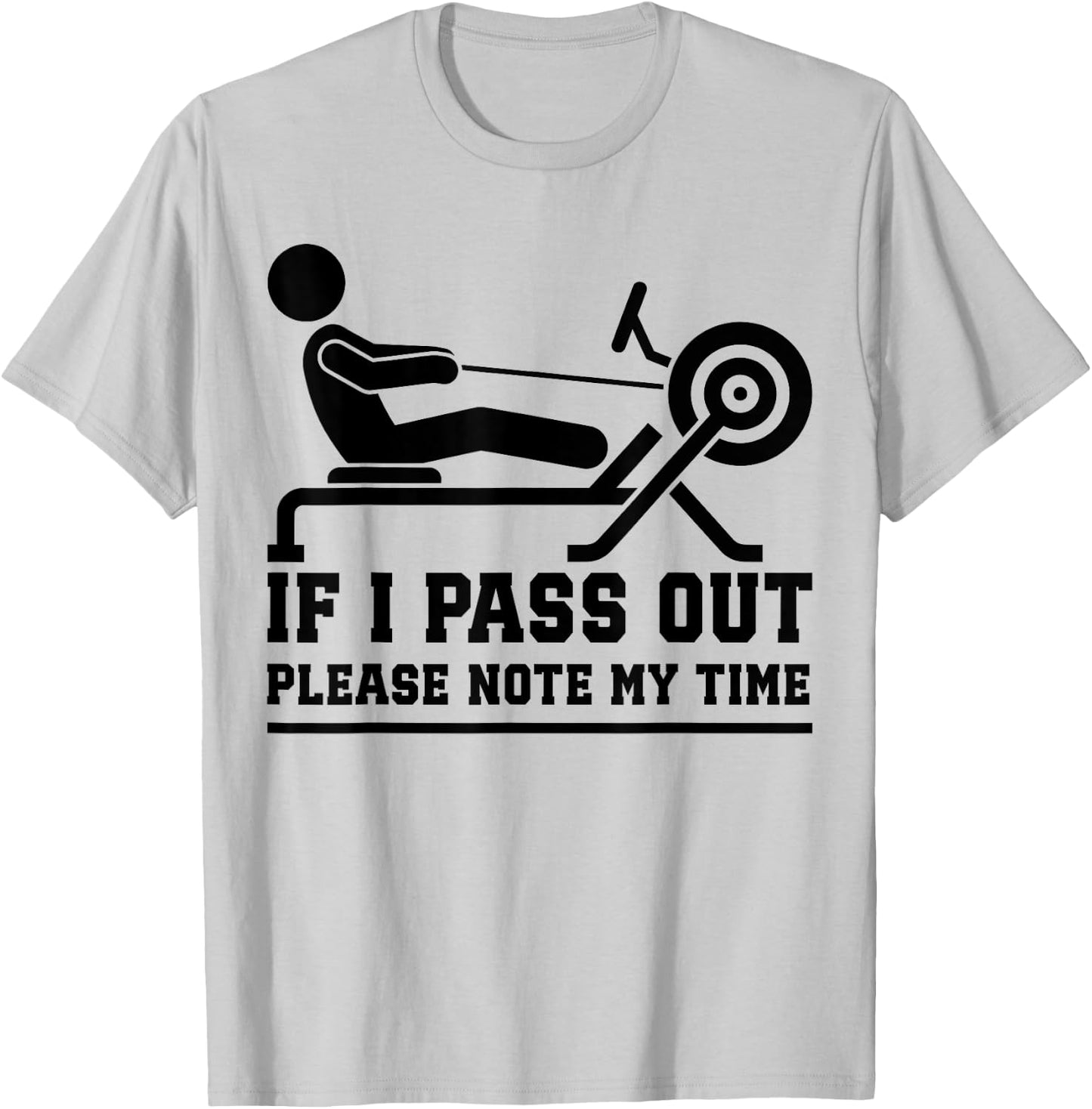 Funny Rowing Machine Workout for Fitness Exercise Training T-Shirt - T-Shirt | Ash