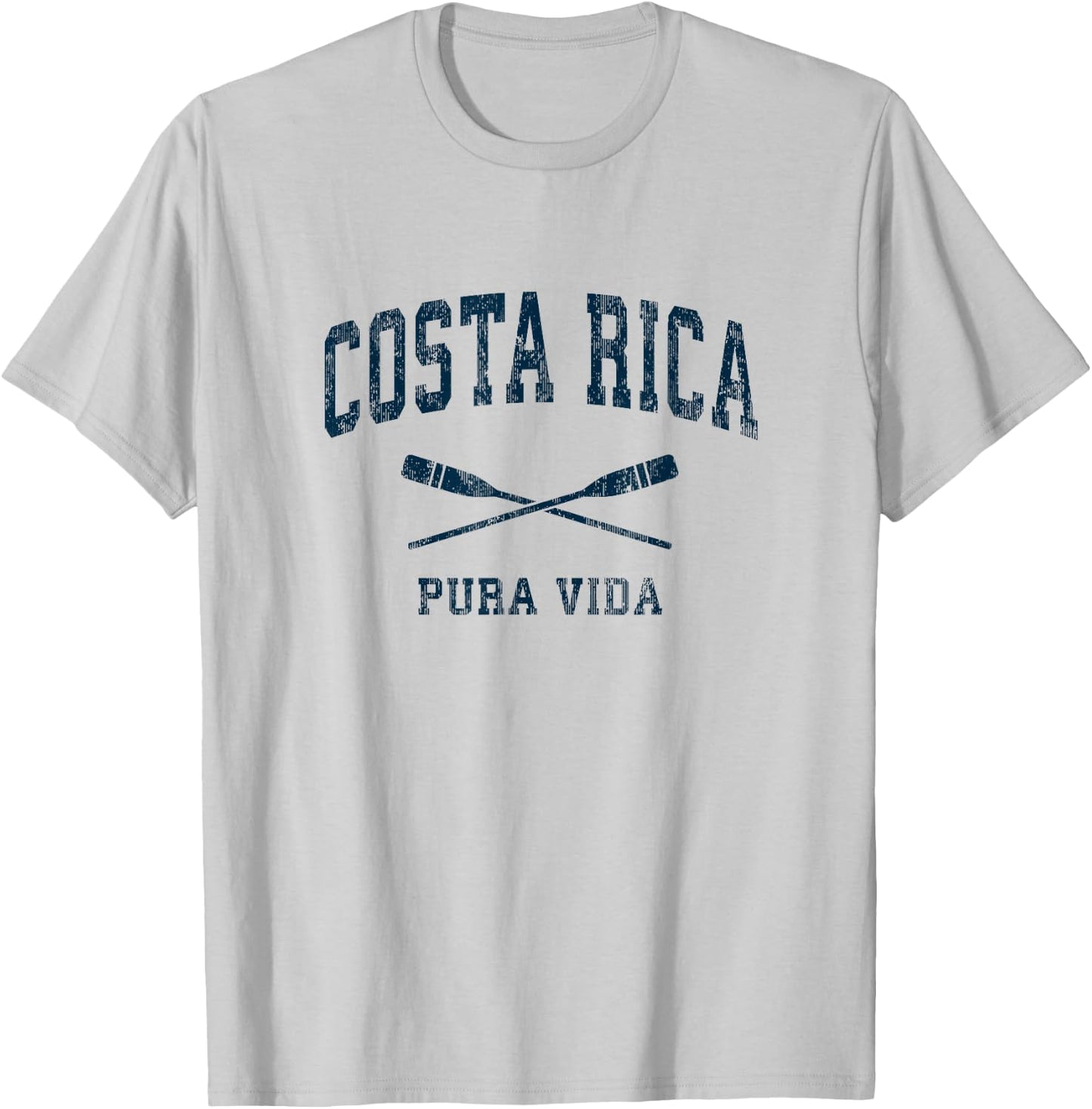 Costa Rica Costa Rica Vintage Nautical Paddles Sports Oars T-Shirt - T-Shirt | Ash