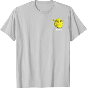 Shrek Small Pocket Size Face Logo T-Shirt - T-Shirt | Ash