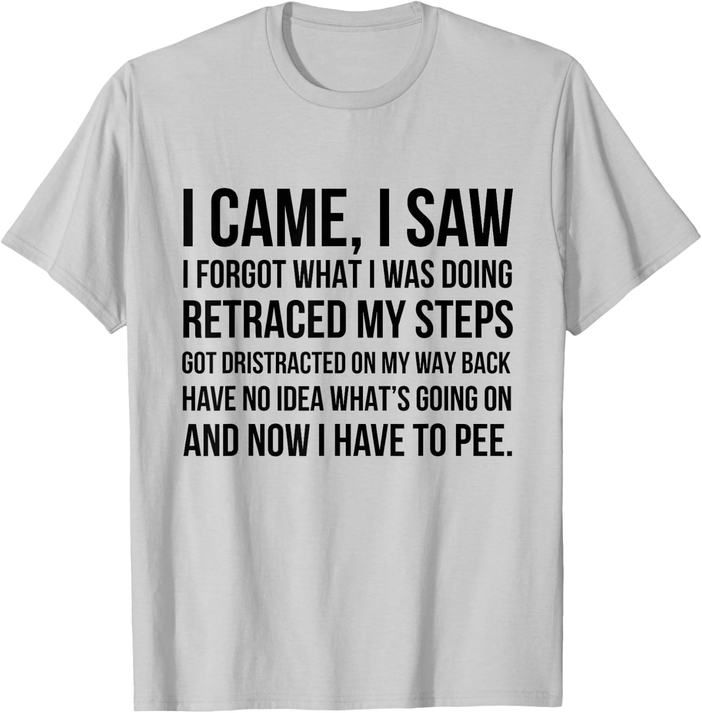 I Came I Saw I Forgot What I Was Doing Retraced My Steps Got T-Shirt - T-Shirt | Ash