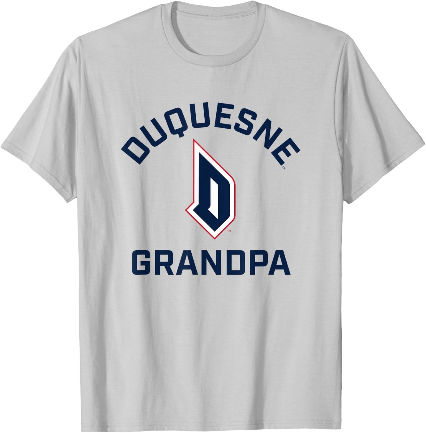 Duquesne University Dukes Arched Grandpa T-Shirt - T-Shirt | Ash