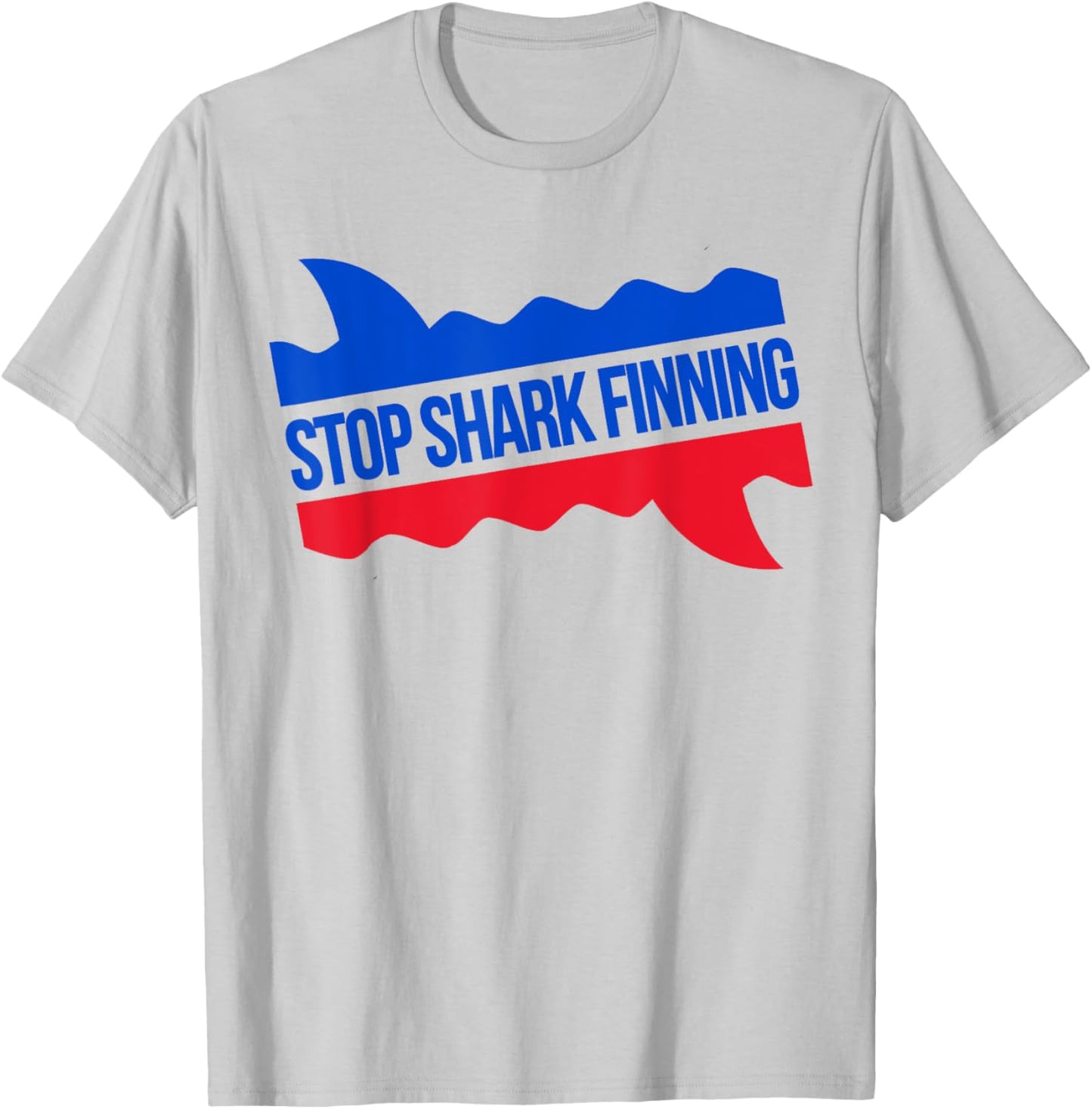 Stop Shark Finning Shirt Awareness T-Shirt - T-Shirt | Ash