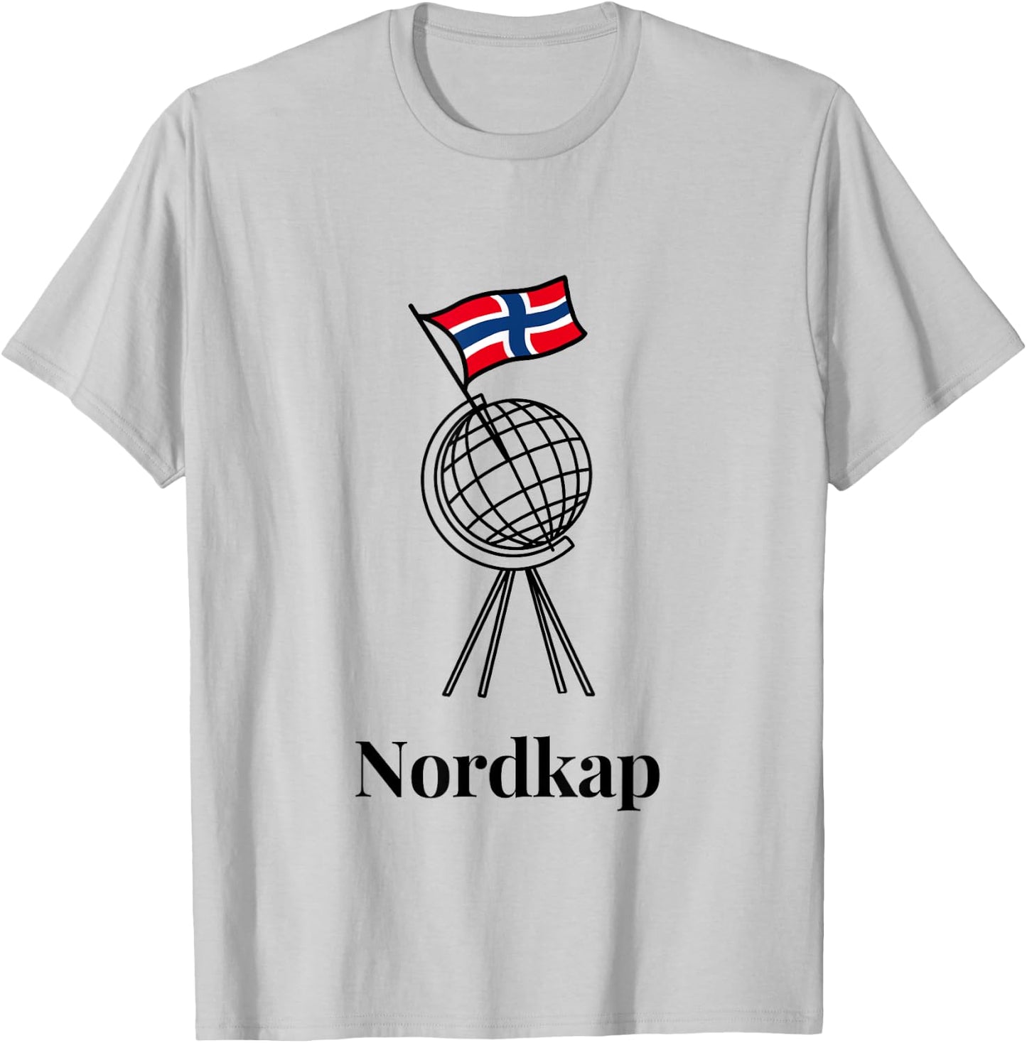 North Cape Norway Flag T-Shirt - T-Shirt | Ash