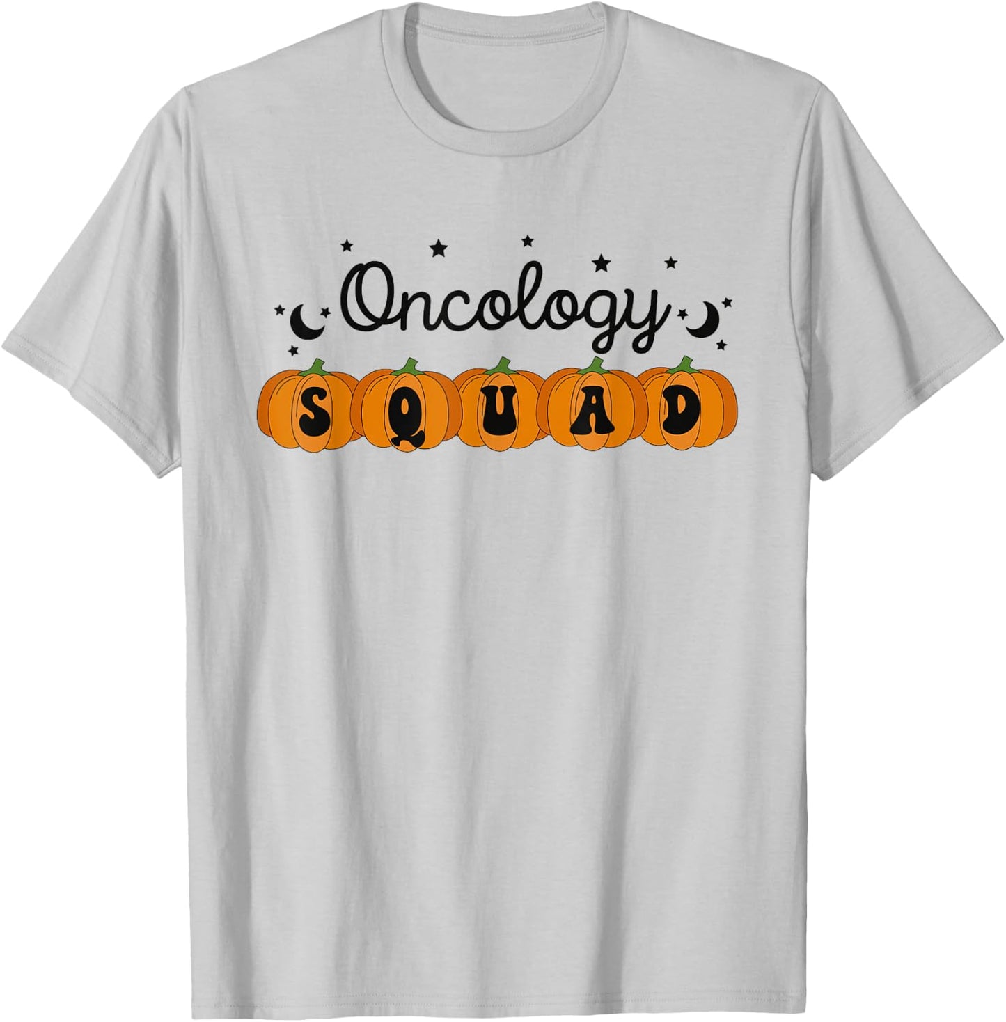 Halloween Oncology Nurse Pumpkin Oncology Squad Cancer Nurse T-Shirt - T-Shirt | Ash