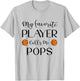 Basketball My Favorite Player Calls Me Pops Grandpa T-Shirt - T-Shirt | Ash
