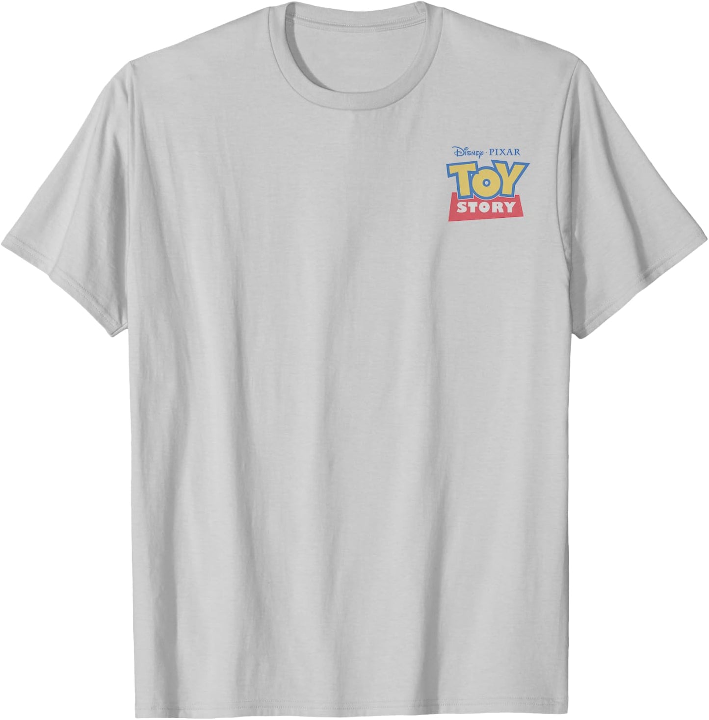 Disney Pixar Toy Story Left Chest Logo Front & Back T-Shirt - T-Shirt | Ash
