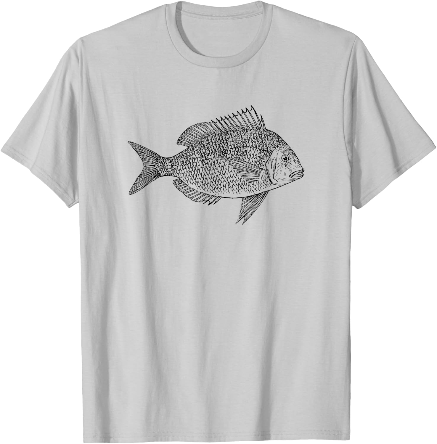 Fisherman Gift Scup Fish T-Shirt - T-Shirt | Ash