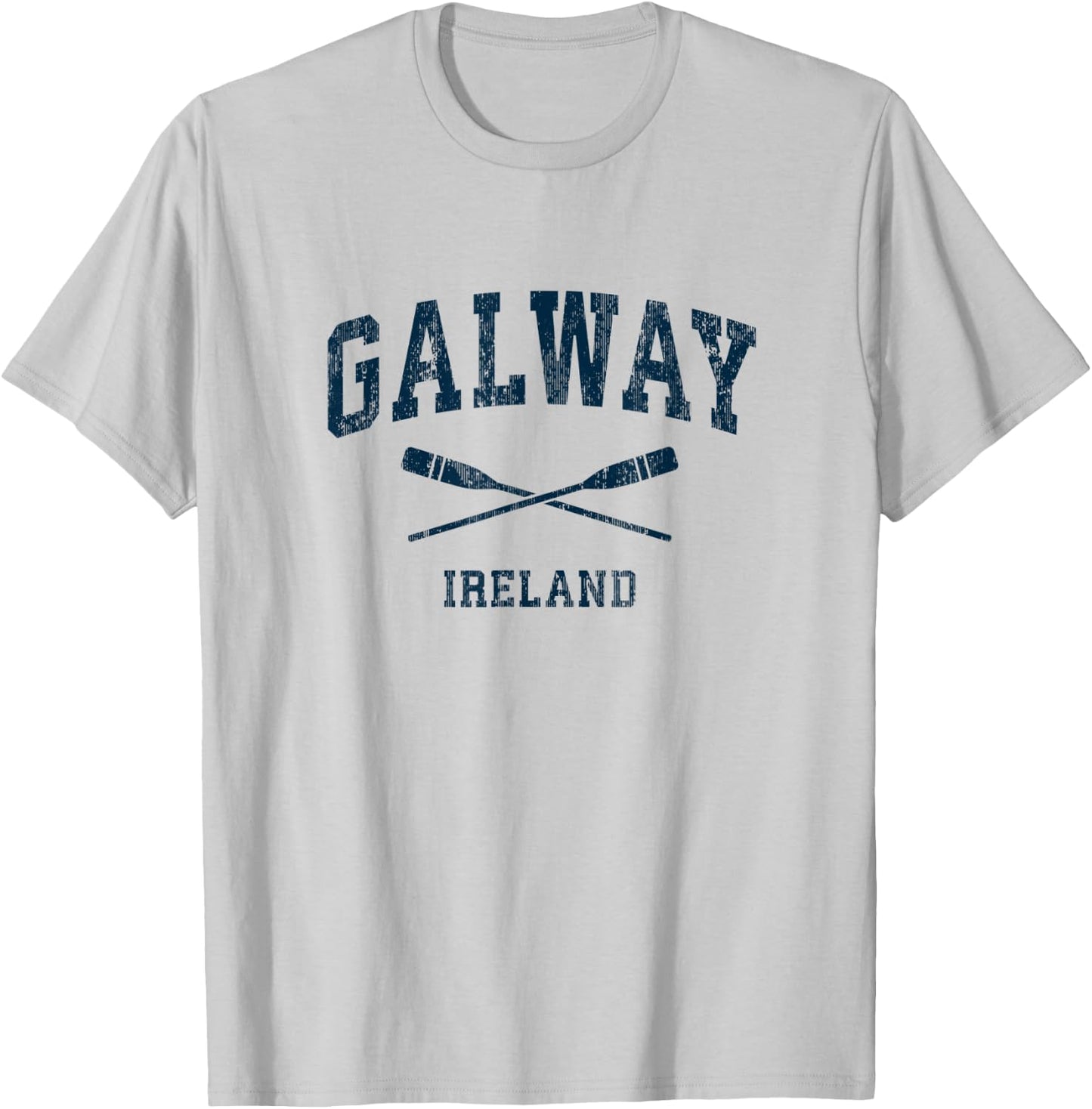 Galway Ireland Vintage Nautical Paddles Sports Oars T-Shirt - T-Shirt | Ash