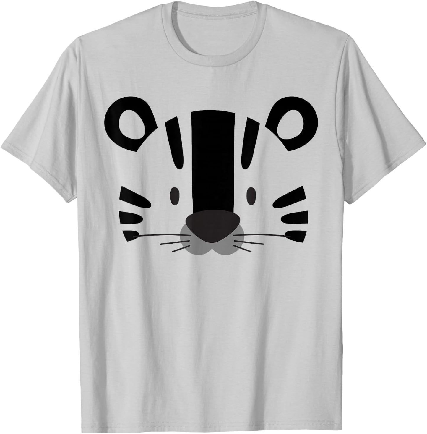 Cute Childrens Tiger Stuff Products Kids Cartoon Tiger Face T-Shirt - T-Shirt | Ash