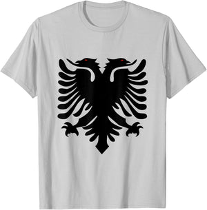 Albanian Flag Albania eagle T-Shirt - T-Shirt | Ash