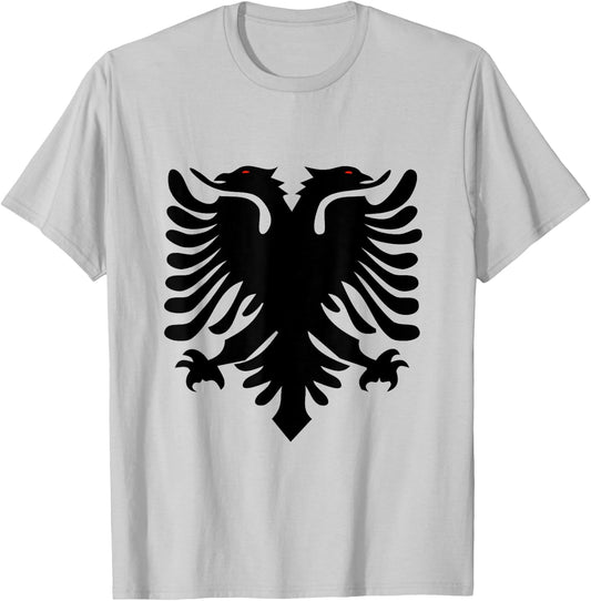 Albanian Flag Albania eagle T-Shirt - T-Shirt | Ash