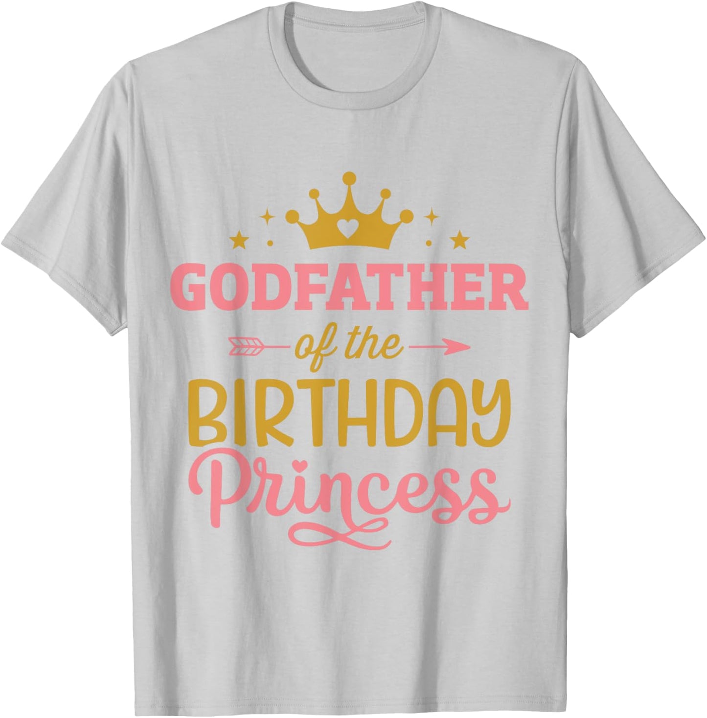 Godfather of birthday princess girl matching family party T-Shirt - T-Shirt | Ash