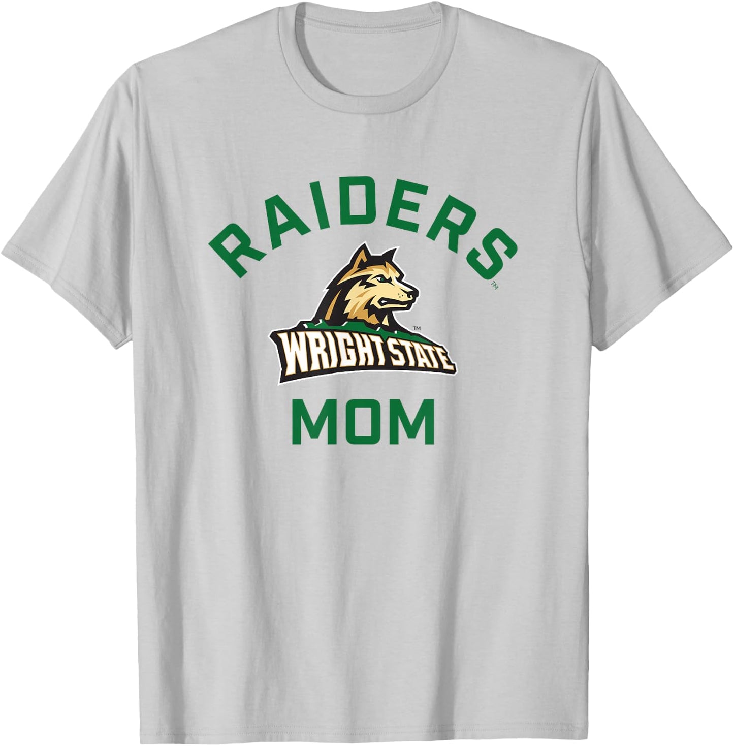 Wright State University WSU Raiders Arched Mom T-Shirt - T-Shirt | Ash