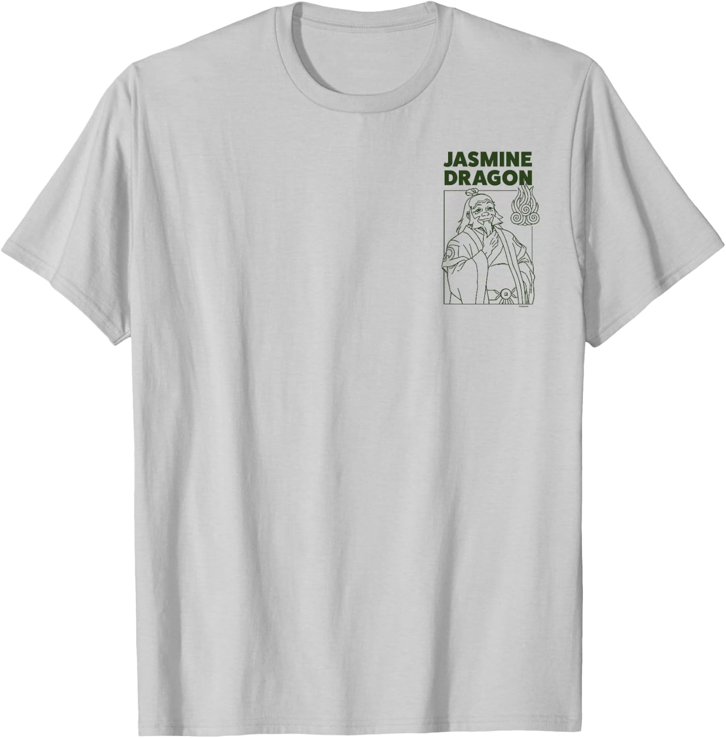 Avatar: The Last Airbender Jasmine Dragon Iroh Small Pocket T-Shirt - T-Shirt | Ash