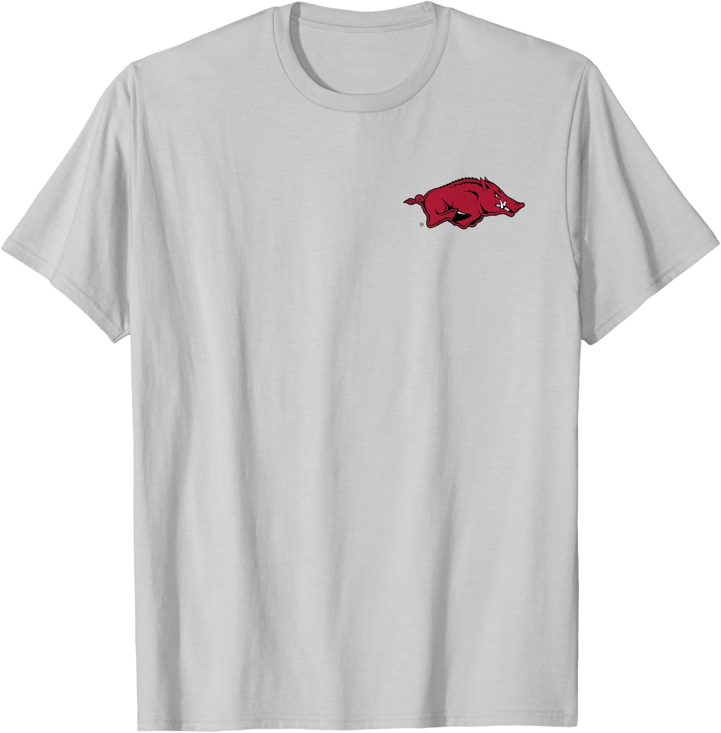 Arkansas Razorbacks Left Chest Icon Officially Licensed T-Shirt - T-Shirt | Ash
