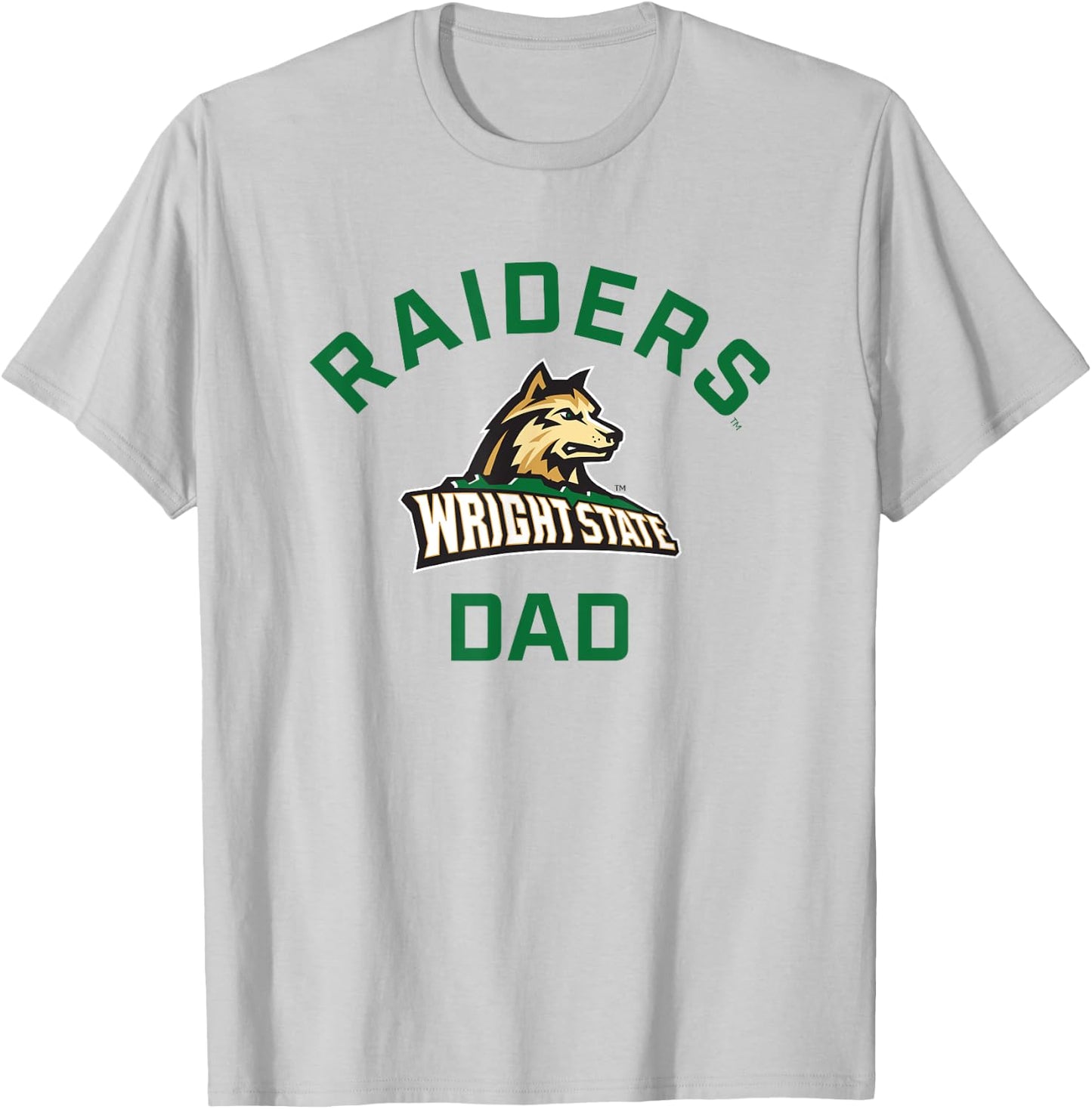 Wright State University WSU Raiders Arched Dad T-Shirt - T-Shirt | Ash