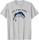 God Family Fishing Christian Fisherman Bass Fish Art Graphic T-Shirt - T-Shirt | Ash