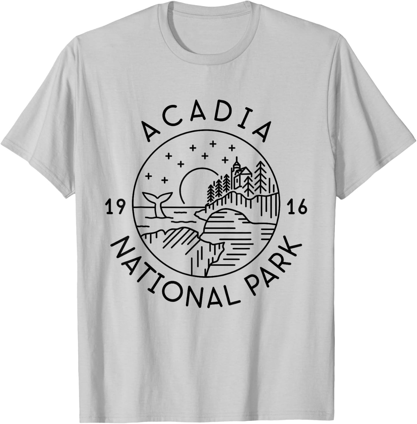 Acadia National Park 1916 Maine Bar Harbor T-Shirt - T-Shirt | Ash