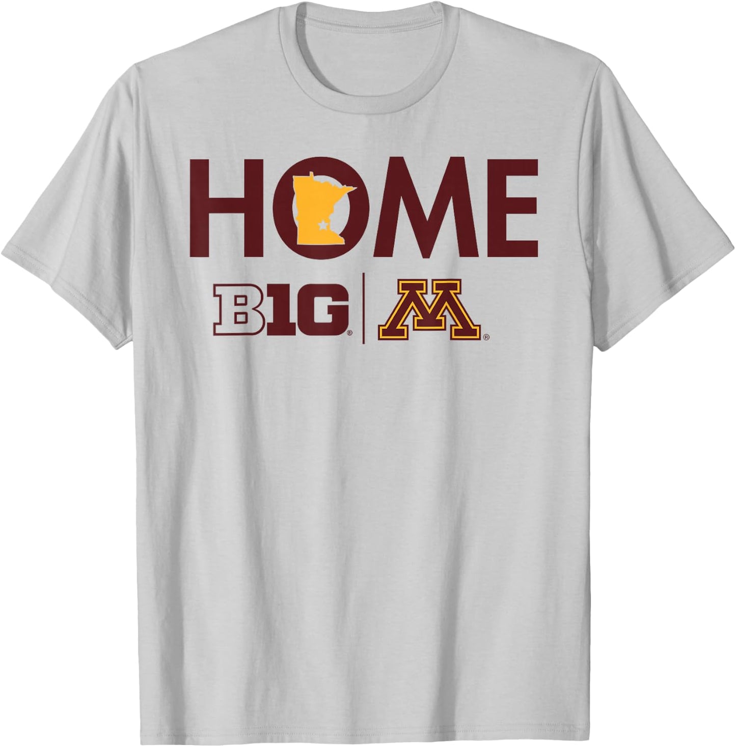 Minnesota Golden Gophers Big 10 Home Officially Licensed T-Shirt - T-Shirt | Ash