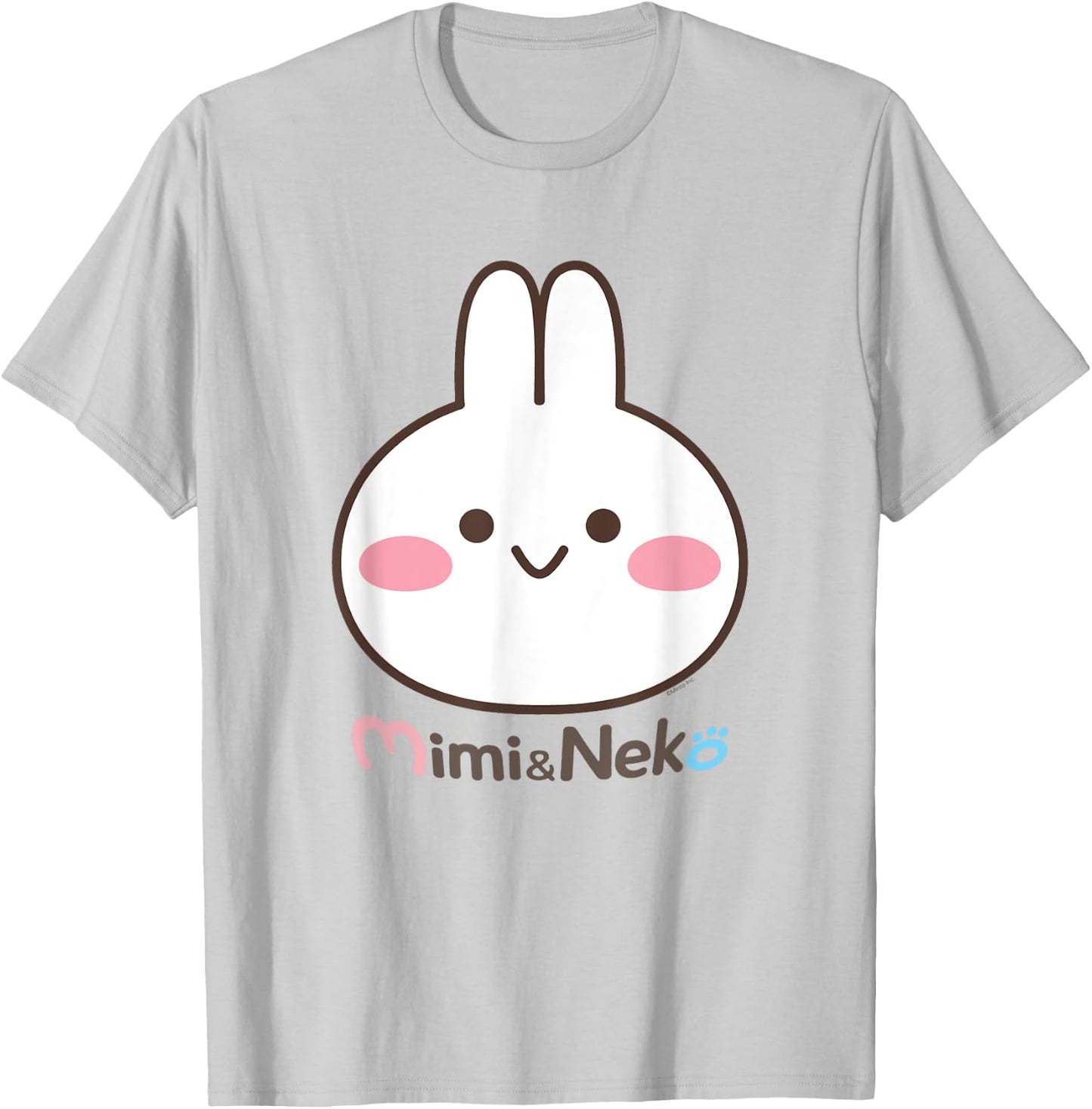 Mimi & Neko Mimi Bunny Face T-Shirt - T-Shirt | Ash