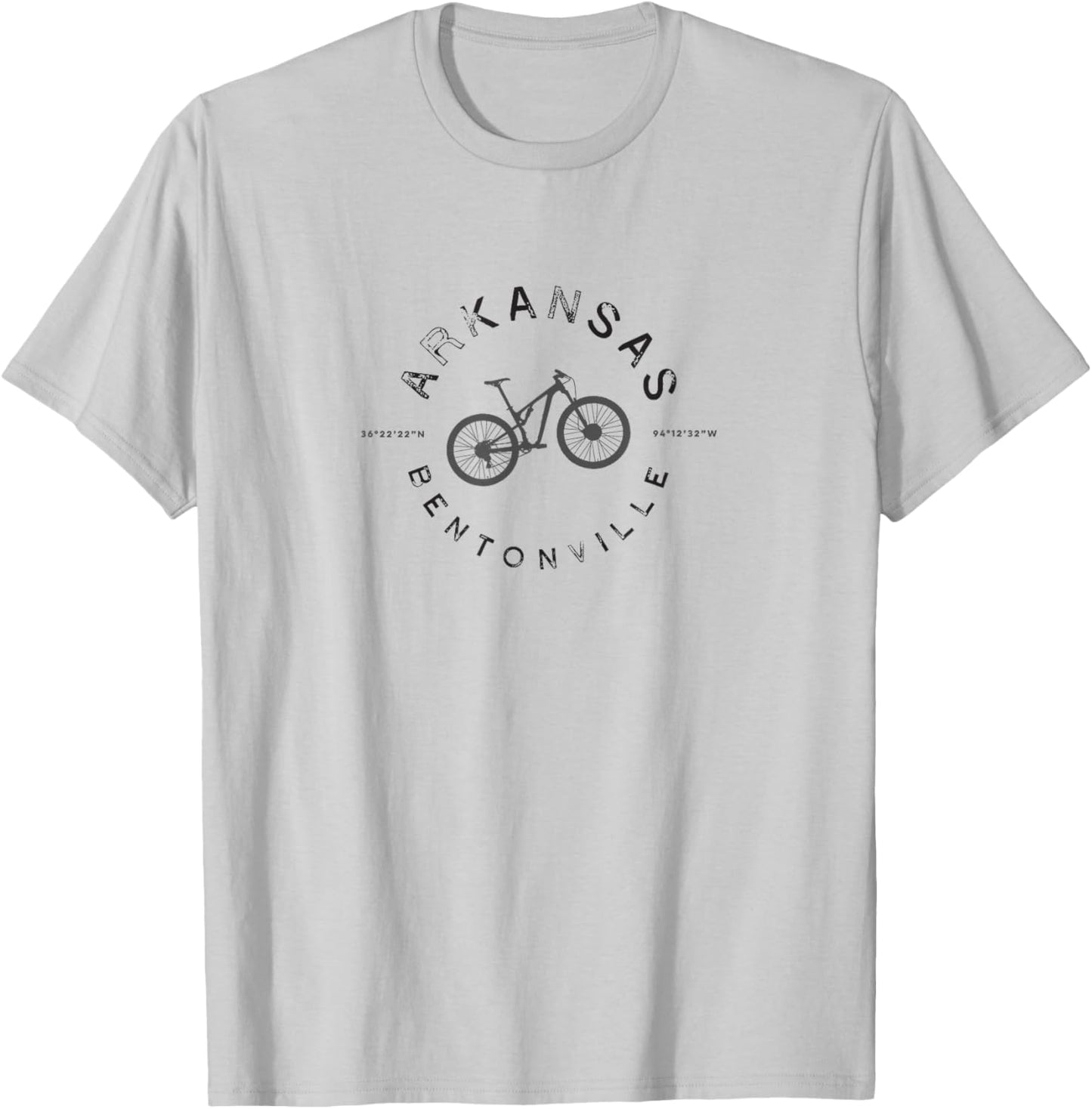 Bentonville Arkansas Mountain Biking T T-Shirt - T-Shirt | Ash