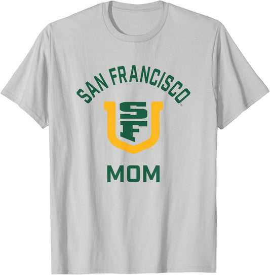 University of San Francisco USF Dons Arched Mom T-Shirt - T-Shirt | Ash