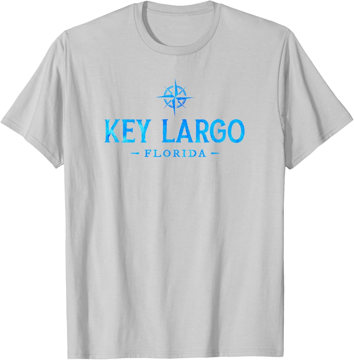 Key Largo Florida Retro Colorful Text Vacation Souvenir T-Shirt - T-Shirt | Ash