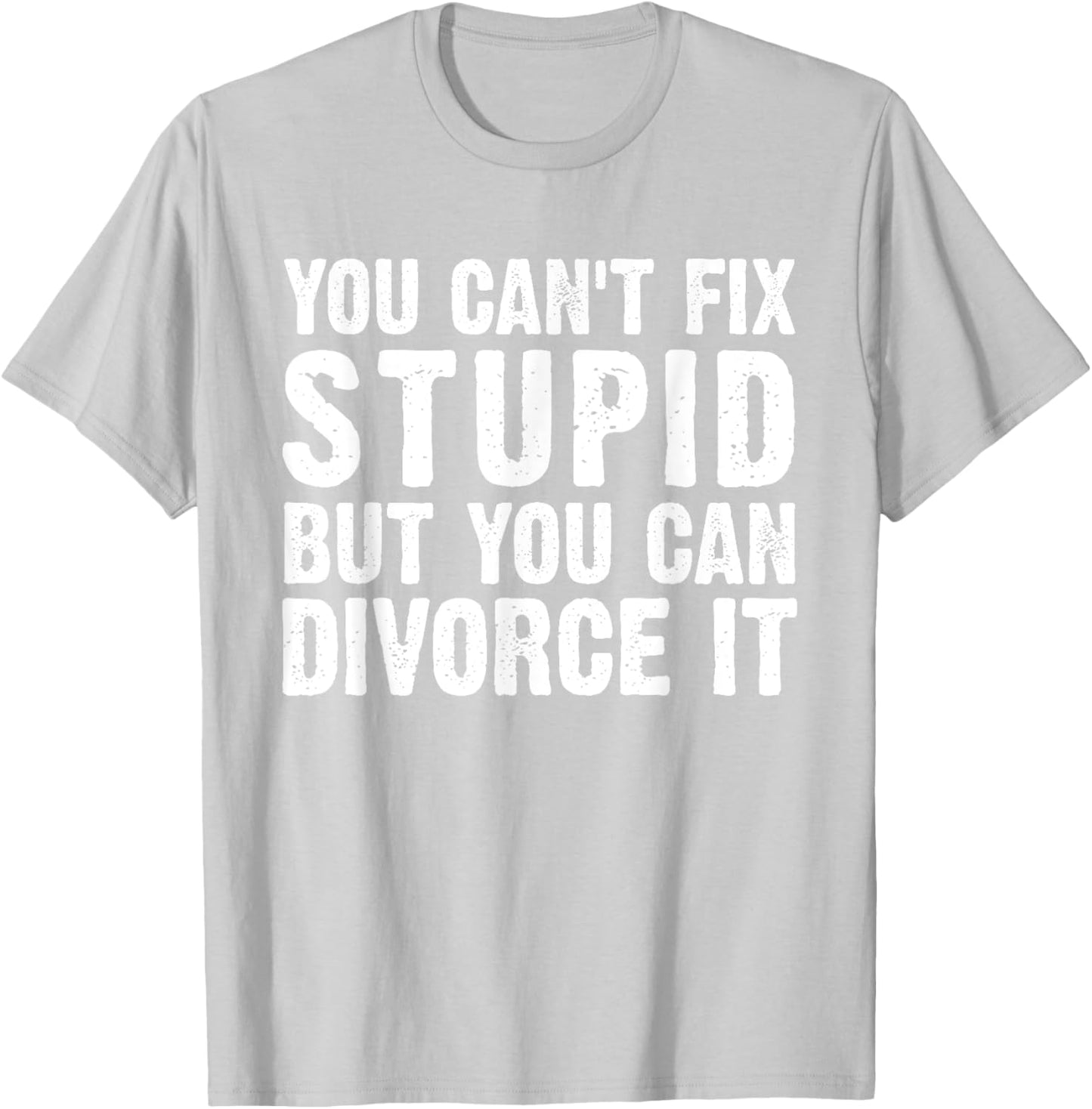You Can't Fix Stupid But You Can Divorce It Divorce Party T-Shirt - T-Shirt | Ash