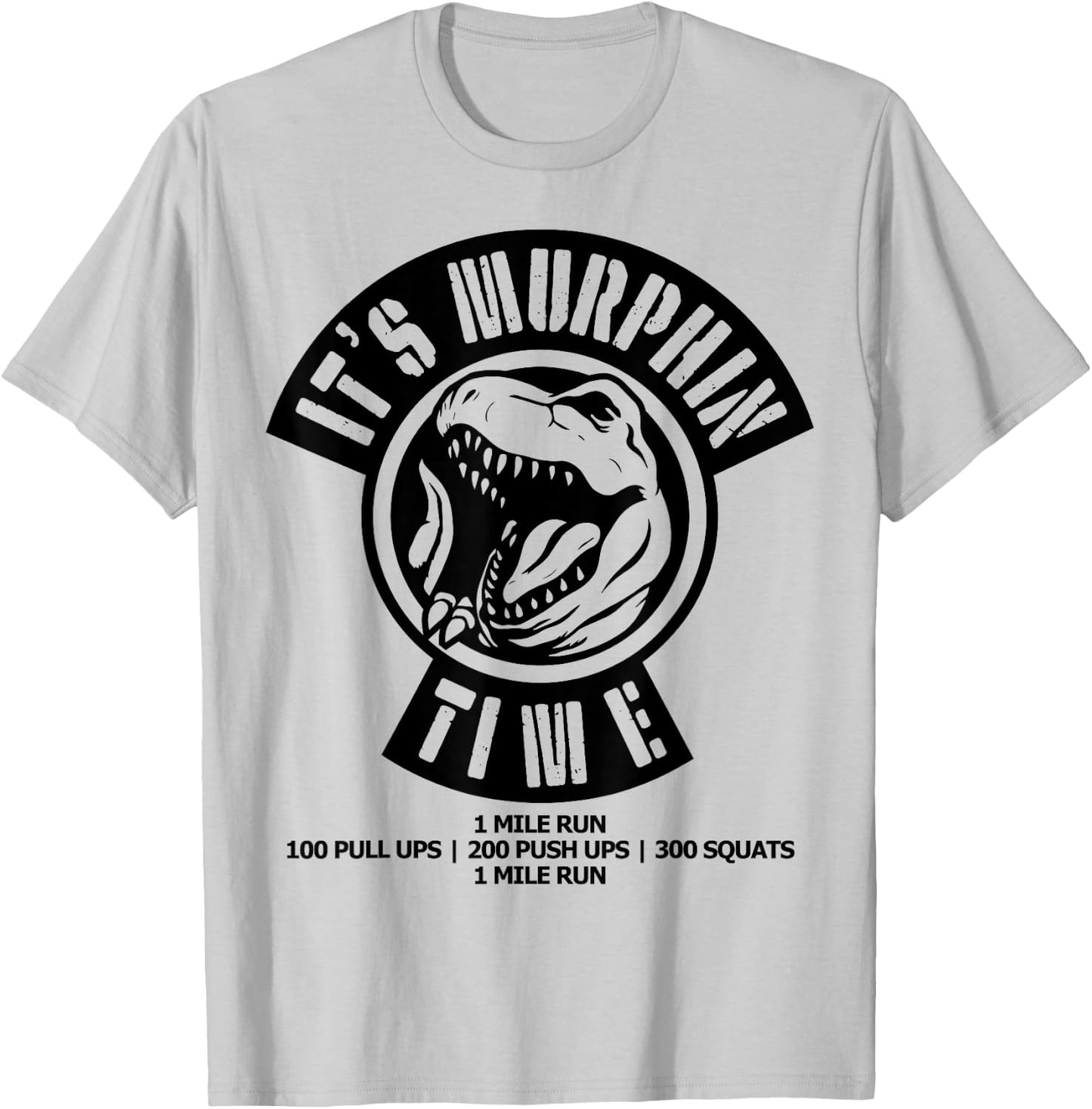 Murph Memorial Day Workout WOD Retro It's Murphin Time Funny T-Shirt - T-Shirt | Ash