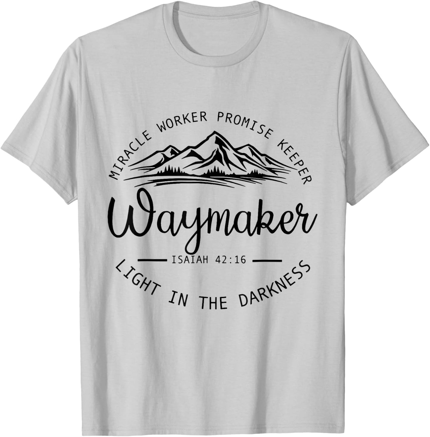 Vintage Waymaker Promise Keeper Miracle Worker Christian T-Shirt - T-Shirt | Ash