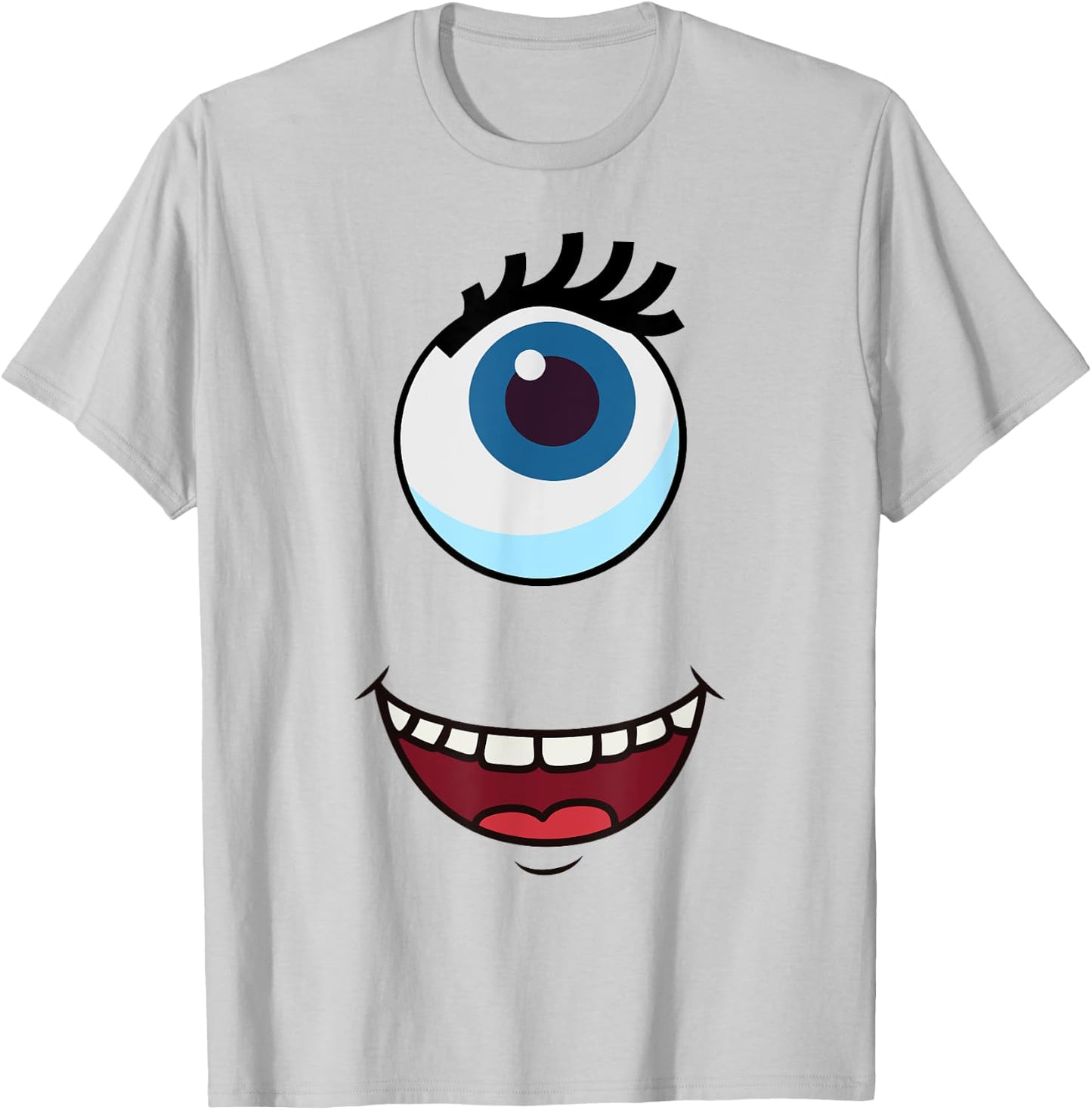 Cute One-Eyed Monster Face Easy Halloween Costume T-Shirt - T-Shirt | Ash