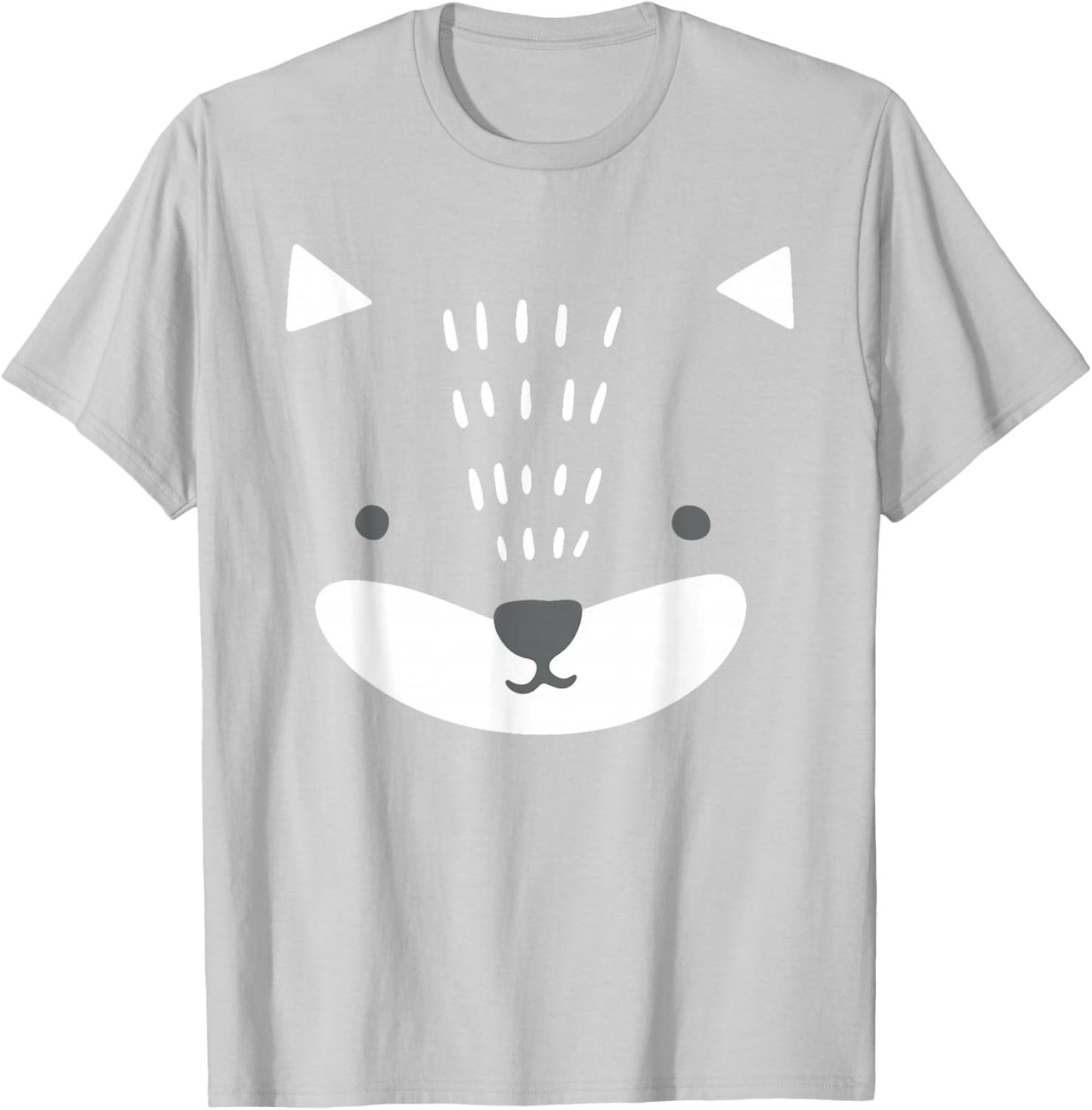 Cute Fox Face Halloween Costume T-Shirt - T-Shirt | Ash