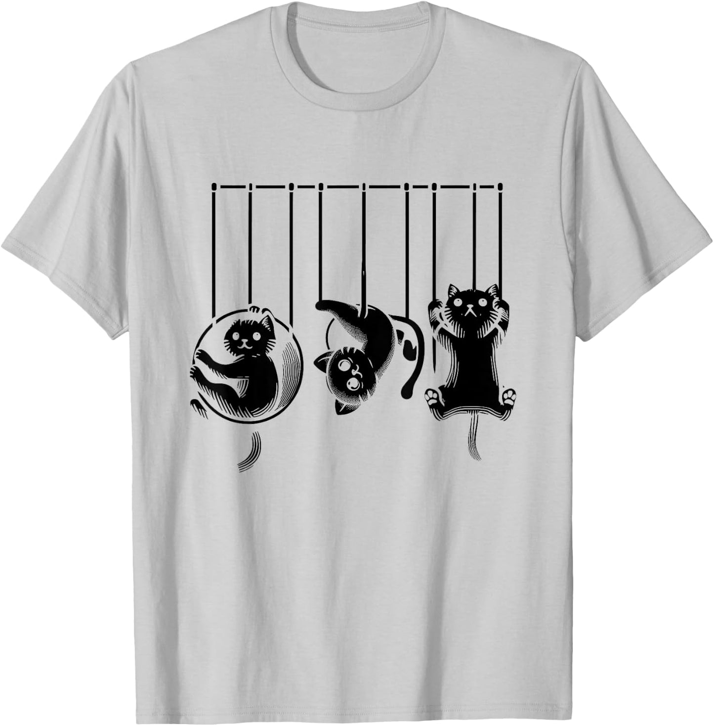 Circus Aerialist Cat Aerial Silk Yoga Gymnast Gymnastics Men Women T-Shirt - T-Shirt | Ash