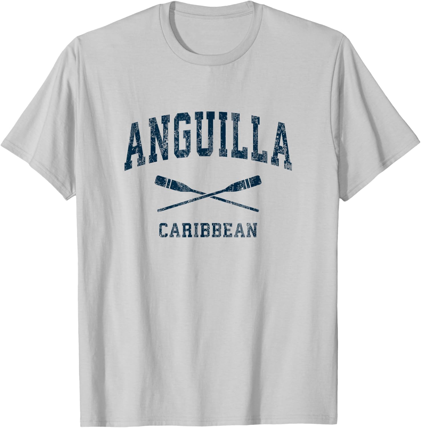 Anguilla Vintage Nautical Paddles Sports Oars T-Shirt - T-Shirt | Ash