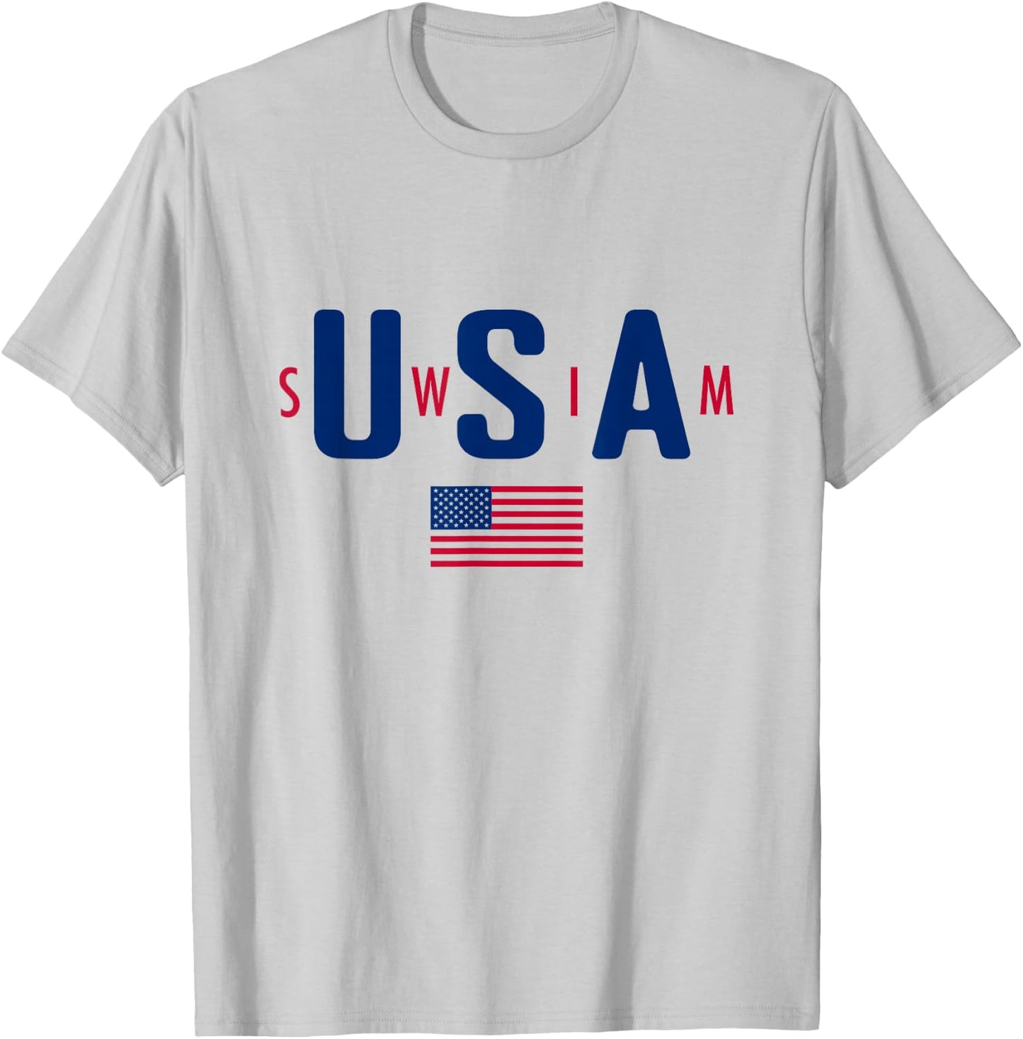 USA Swim Shirt, USA Summer Swimming 2024 Games T-Shirt - T-Shirt | Ash