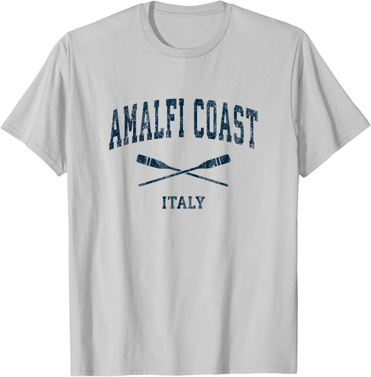Amalfi Coast Italy Vintage Nautical Paddles Sports Oars T-Shirt - T-Shirt | Ash