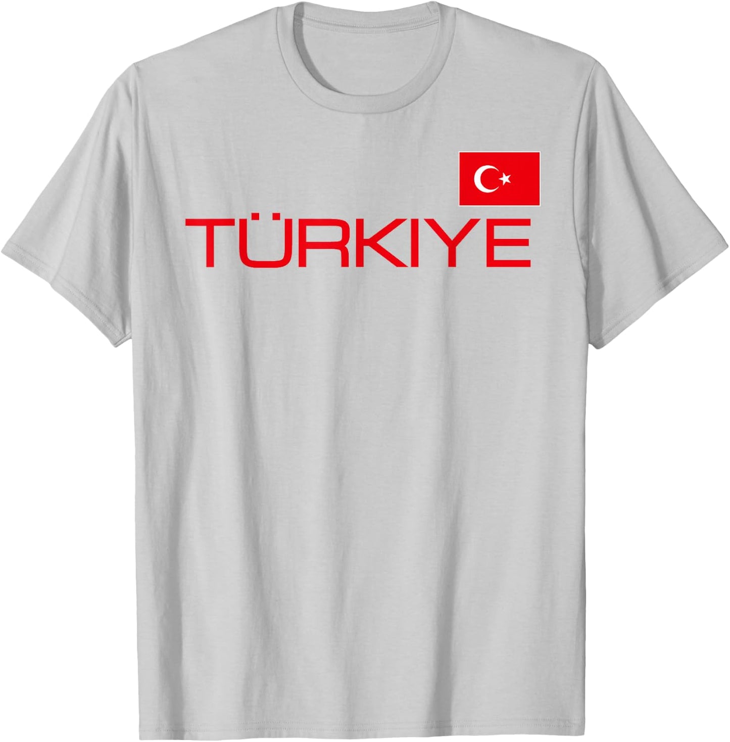 Turkiye Turkey Flag Turkish Sports Jersey Style T-Shirt - T-Shirt | Ash