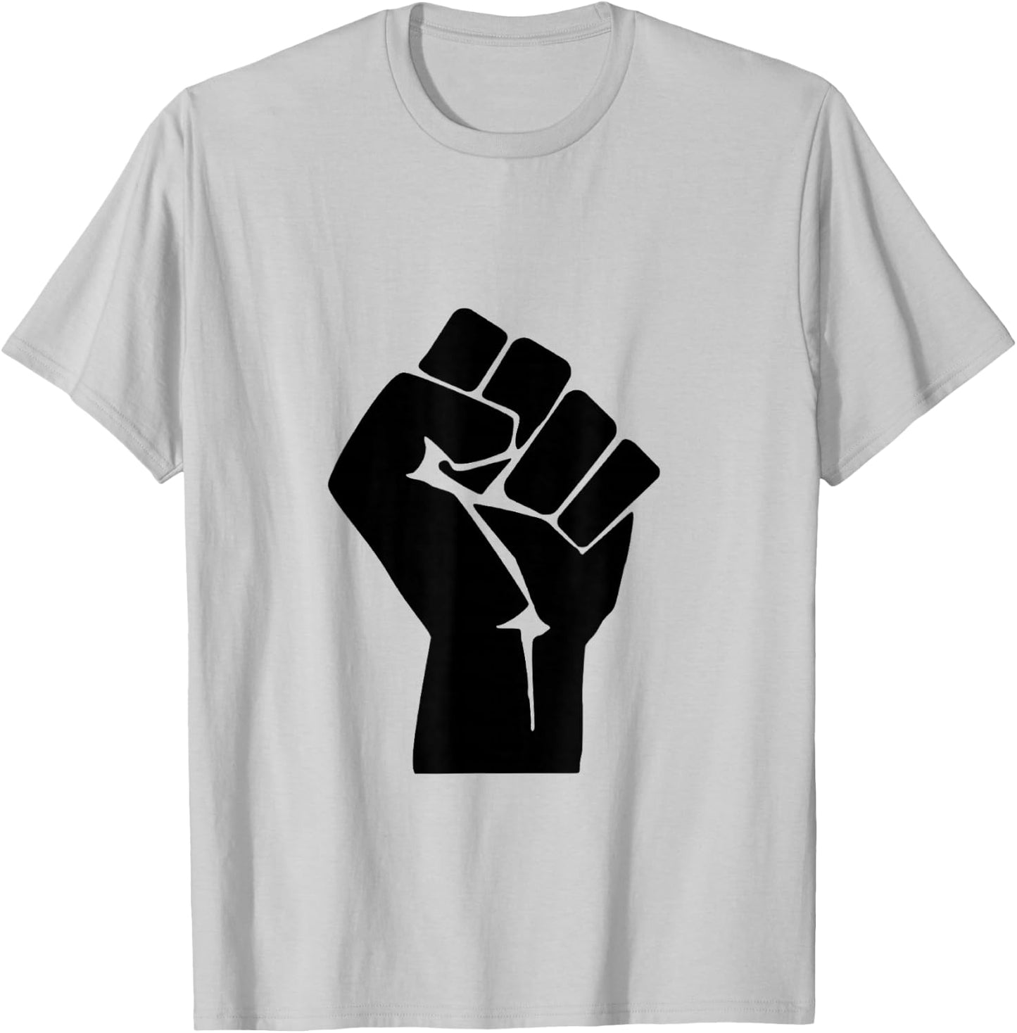 Raised Clenched Fist Resist Protest T-Shirt - T-Shirt | Ash