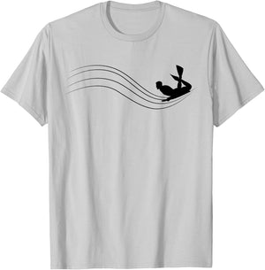 Bodyboarding Minimalistic Boadyboard Graphic T-Shirt - T-Shirt | Ash