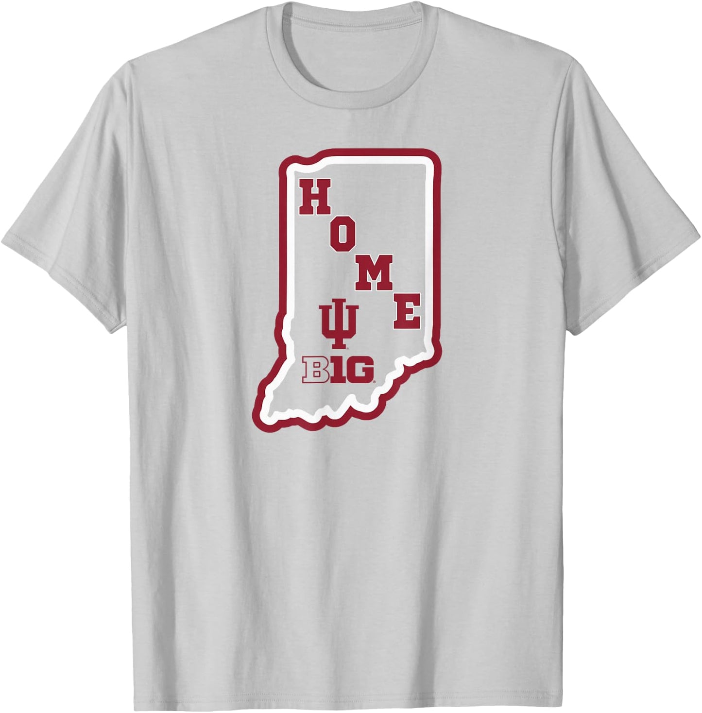 Indiana Hoosiers Big 10 Home State Gray Officially Licensed T-Shirt - T-Shirt | Ash