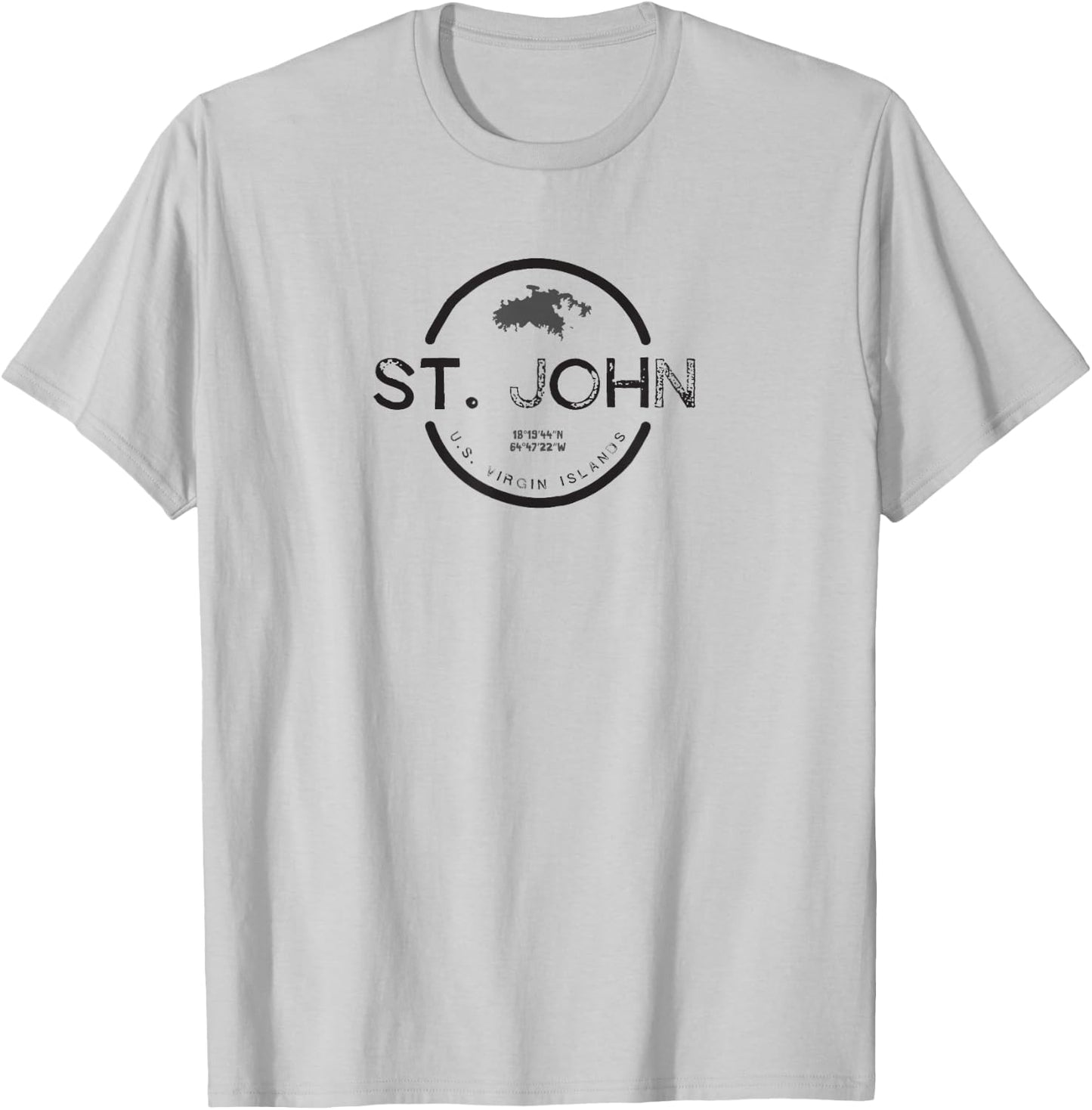 St. John USVI Graphic T Shirt T-Shirt - T-Shirt | Ash